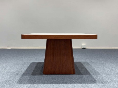 Simple Wood Square Stone Coffee Table