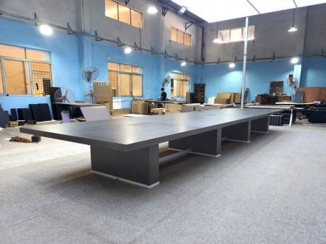 木纹台脚长会议台