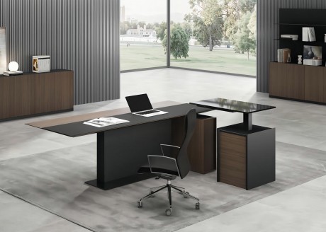 Jane Executive Table (Height-Adjustable Auxiliary Cabinet)