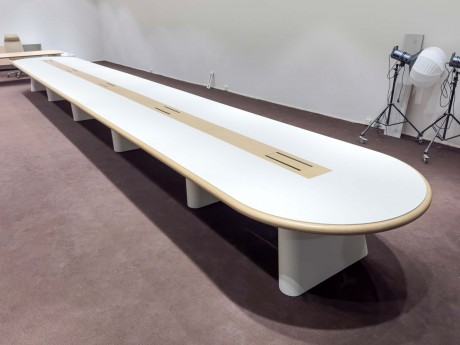 Custom White Extra Large Conference Table