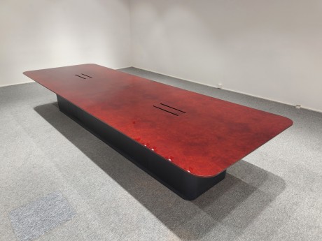 亮光红台面会议台