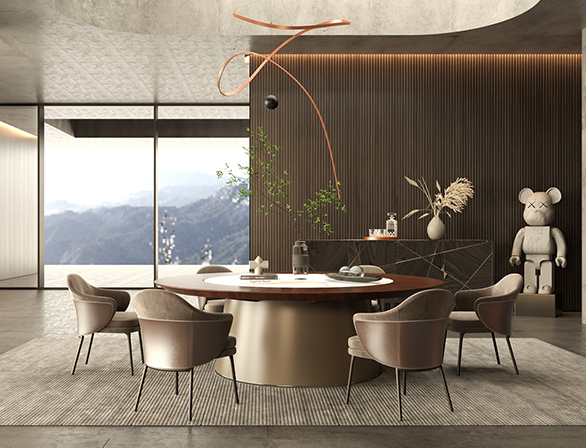 Electric Height-Adjustable Dining Table